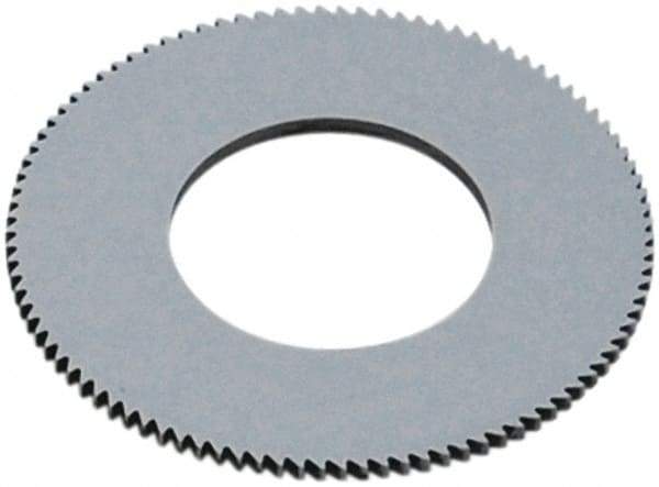 Made in USA - 1-1/2" Diam x 0.02" Blade Thickness, 1/2" Arbor Hole Diam, 130 Teeth, Solid Carbide, Jeweler's Saw - Uncoated - Best Tool & Supply