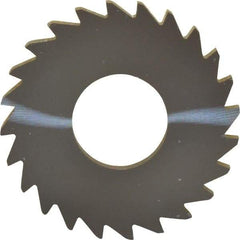 Made in USA - 1-1/4" Diam x 1/8" Blade Thickness x 1/2" Arbor Hole Diam, 24 Tooth Slitting and Slotting Saw - Arbor Connection, Right Hand, Uncoated, Solid Carbide, Concave Ground - Best Tool & Supply