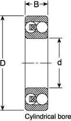 SKF - 50mm Bore Diam, 90mm OD, Open Self Aligning Radial Ball Bearing - 23mm Wide, 2 Rows, Round Bore, 2,520 Lb Static Capacity, 7,600 Lb Dynamic Capacity - Best Tool & Supply