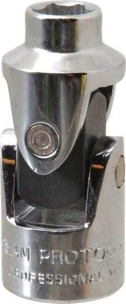 Proto - 3/8" Drive, Standard Hand Socket - 6 Points, 1-3/4" OAL, Alloy Steel, Chrome Finish - Best Tool & Supply