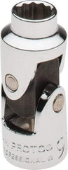 Proto - 3/8" Drive, Standard Hand Socket - 12 Points, 1-3/4" OAL, Alloy Steel, Chrome Finish - Best Tool & Supply