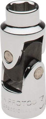 Proto - 3/8", 3/8" Drive, Standard Hand Socket - 6 Points, 1-3/4" OAL, Alloy Steel, Chrome Finish - Best Tool & Supply