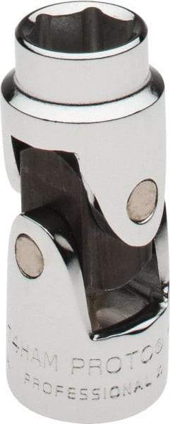 Proto - 3/8" Drive, Standard Hand Socket - 6 Points, 1-3/4" OAL, Alloy Steel, Chrome Finish - Best Tool & Supply