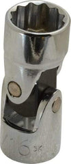 Proto - 9/16", 3/8" Drive, Standard Hand Socket - 12 Points, 1-27/32" OAL, Alloy Steel, Chrome Finish - Best Tool & Supply