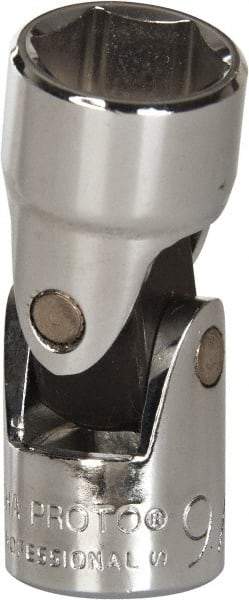 Proto - 9/16", 3/8" Drive, Standard Hand Socket - 6 Points, 1-27/32" OAL, Alloy Steel, Chrome Finish - Best Tool & Supply