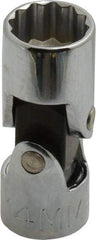 Proto - 3/8" Drive, Standard Hand Socket - 12 Points, 1-27/32" OAL, Alloy Steel, Chrome Finish - Best Tool & Supply