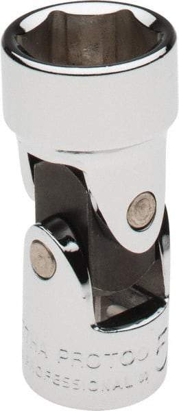 Proto - 5/8", 3/8" Drive, Standard Hand Socket - 6 Points, 1-27/32" OAL, Alloy Steel, Chrome Finish - Best Tool & Supply