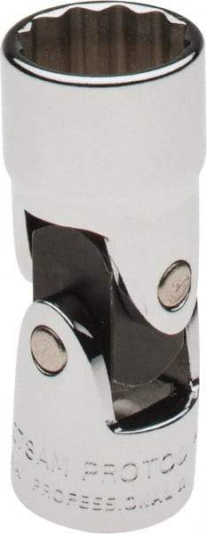 Proto - 3/8" Drive, Standard Hand Socket - 12 Points, 2" OAL, Alloy Steel, Chrome Finish - Best Tool & Supply