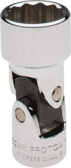 Proto - 3/8" Drive, Standard Hand Socket - 12 Points, 2-3/32" OAL, Alloy Steel, Chrome Finish - Best Tool & Supply