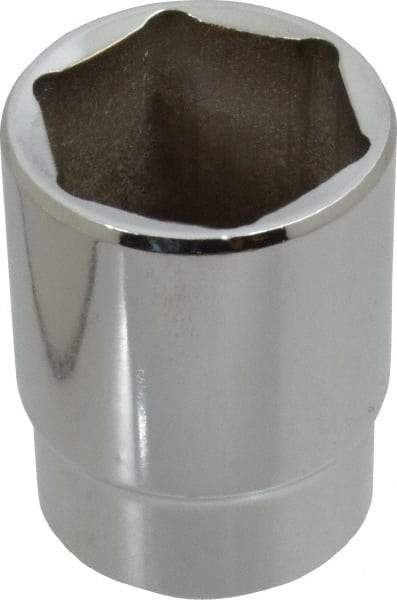 Proto - 1/2" Drive, Standard Hand Socket - 6 Points, 1-3/4" OAL, Alloy Steel, Chrome Finish - Best Tool & Supply