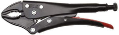 Proto - 7-15/32" OAL Curved Jaw Locking Pliers - 11/32" Jaw Width, 1-11/64" Jaw Depth, 1-21/32" Jaw Opening, Standard Handle - Best Tool & Supply