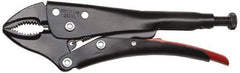 Proto - 9-1/4" OAL Curved Jaw Locking Pliers - 25/64" Jaw Width, 1-1/2" Jaw Depth, 2-23/64" Jaw Opening, Standard Handle - Best Tool & Supply