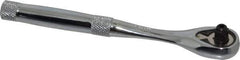 Proto - 1/4" Drive Pear Head Aerospace Ratchet - Chrome Finish, 6-11/16" OAL, 45 Gear Teeth, Standard Head - Best Tool & Supply