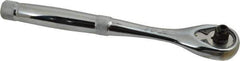 Proto - 3/8" Drive Pear Head Aerospace Ratchet - Chrome Finish, 8-1/2" OAL, 45 Gear Teeth, Standard Head - Best Tool & Supply