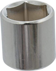 Proto - 1/4" Drive, Standard Hand Socket - 6 Points, 7/8" OAL, Alloy Steel, Chrome Finish - Best Tool & Supply