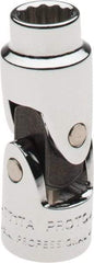 Proto - 1/4", 1/4" Drive, Standard Hand Socket - 12 Points, 1-25/64" OAL, Alloy Steel, Chrome Finish - Best Tool & Supply