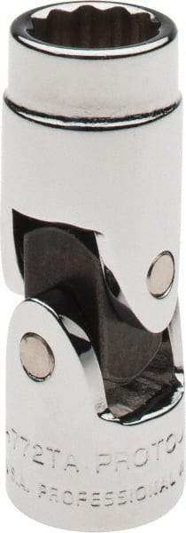 Proto - 5/16", 1/4" Drive, Standard Hand Socket - 12 Points, 1-25/64" OAL, Alloy Steel, Chrome Finish - Best Tool & Supply