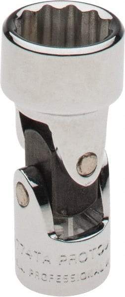 Proto - 7/16", 1/4" Drive, Standard Hand Socket - 12 Points, 1-13/32" OAL, Alloy Steel, Chrome Finish - Best Tool & Supply