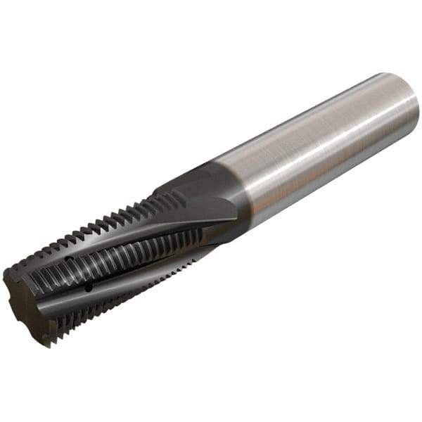 Iscar - M10x1.50 ISO, 0.3071" Cutting Diam, 3 Flute, Solid Carbide Helical Flute Thread Mill - Internal Thread, 17mm LOC, 64mm OAL, 8mm Shank Diam - Best Tool & Supply