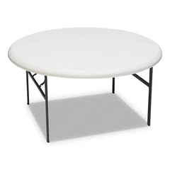 Folding Tables; Type: Folding Tables; Overall Width: 60 in; Overall Height: 29 in; Width (Inch): 60 in; Length (Inch): 60 in; Overall Length: 60 in; Shape: Rectangle; Top Material: Blow Molded Polyethylene; Weight Capacity: 600 lb