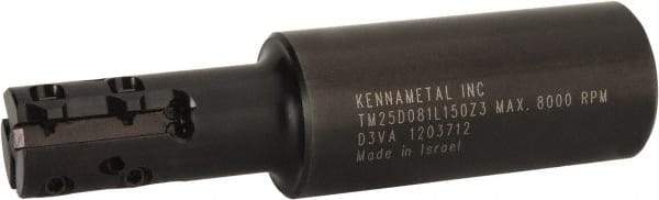 Kennametal - 0.81" Cut Diam, 1-1/2" Max Depth of Cut, 1" Shank Diam, Internal/External Indexable Thread Mill - Insert Style TM25.., 3 Inserts, Toolholder Style TM, 3.9" OAL - Best Tool & Supply