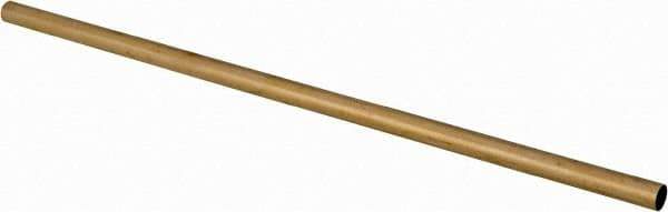 Made in USA - 3/8 Inch Outside Diameter x 12 Inch Long, Yellow Brass Round Tube - 0.347 Inch Inside Diameter, 0.014 Inch Wall Thickness, Alloy 260 - Best Tool & Supply