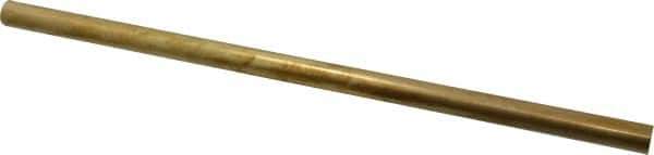 Made in USA - 1/2 Inch Outside Diameter x 12 Inch Long, Yellow Brass Round Tube - 0.472 Inch Inside Diameter, 0.014 Inch Wall Thickness, Alloy 260 - Best Tool & Supply