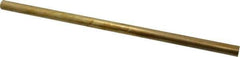 Made in USA - 1/2 Inch Outside Diameter x 12 Inch Long, Yellow Brass Round Tube - 0.472 Inch Inside Diameter, 0.014 Inch Wall Thickness, Alloy 260 - Best Tool & Supply