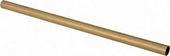 Made in USA - 9/16 Inch Outside Diameter x 12 Inch Long, Yellow Brass Round Tube - 0.534 Inch Inside Diameter, 0.014 Inch Wall Thickness, Alloy 260 - Best Tool & Supply