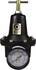 Coilhose Pneumatics - 1/4 NPT Port, 40 CFM, Cast Aluminum Heavy-Duty T-Handle Regulator - 0 to 125 psi Range, 250 Max psi Supply Pressure, 1/4" Gauge Port Thread, 3" Wide x 5-1/2" High - Best Tool & Supply