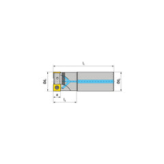 Indexable Square-Shoulder End Mill:  C491100R0309A200EF800,  1.0000'' Cut Dia,  0.2360'' Max Depth of Cut,  1.0000'' Shank Dia,  Cylindrical Shank Uses  3,  Normal Pressure,