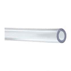 Made in USA - 3/8" ID x 5/8" OD, 1/8" Wall Thickness, Cut to Length (100' Standard Length) PVC Tube - Clear, 65 Max psi, 68 Shore A Hardness - Best Tool & Supply