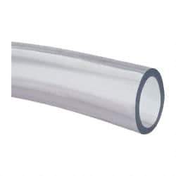 Made in USA - 1-1/4" ID x 1-5/8" OD, 3/16" Wall Thickness, Cut to Length (50' Standard Length) PVC Tube - Clear, 31 Max psi, 68 Shore A Hardness - Best Tool & Supply