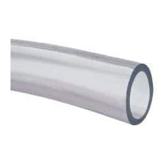 Made in USA - 1-1/4" ID x 1-5/8" OD, 3/16" Wall Thickness, Cut to Length (50' Standard Length) PVC Tube - Clear, 31 Max psi, 68 Shore A Hardness - Best Tool & Supply