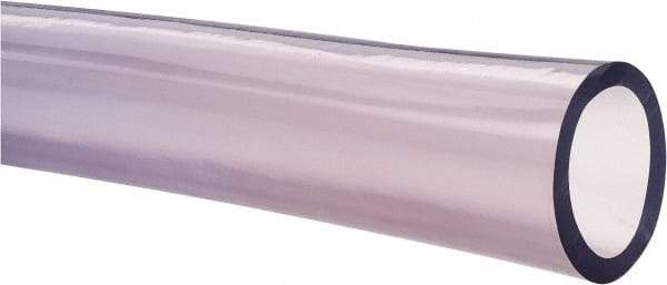 Made in USA - 1-1/2" ID x 2" OD, 1/4" Wall Thickness, Cut to Length (50' Standard Length) PVC Tube - Clear, 40 Max psi, 68 Shore A Hardness - Best Tool & Supply