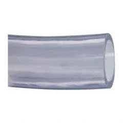 Made in USA - 2" ID x 2-1/2" OD, 1/4" Wall Thickness, Cut to Length (50' Standard Length) PVC Tube - Clear, 35 Max psi, 68 Shore A Hardness - Best Tool & Supply