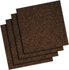 Quartet - 12" Wide x 12" High Adhesive Cork Board - Brown - Best Tool & Supply