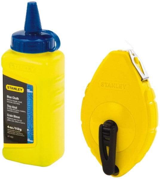 Stanley - 100' Long Reel & Chalk Set - Blue - Best Tool & Supply