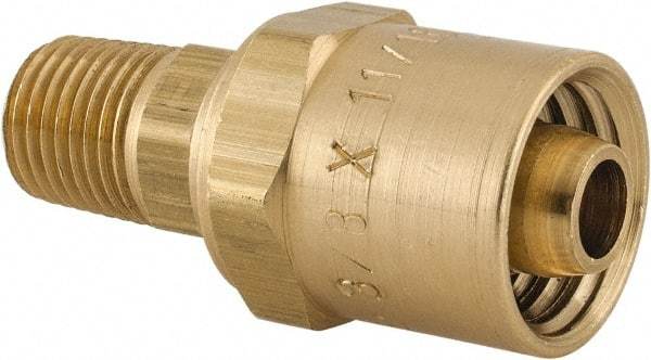 Dixon Valve & Coupling - 1/4 NPTF, Reusable Hose Male Fitting - 3/8" Hose ID x 11/16" Hose OD - Best Tool & Supply