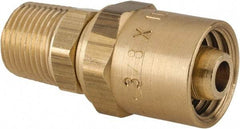 Dixon Valve & Coupling - 3/8 NPTF, Reusable Hose Male Fitting - 3/8" Hose ID x 11/16" Hose OD - Best Tool & Supply