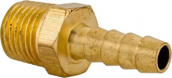 Cerro - 1/4 NPT Thread Hose Barb x Male NPT Connector - 1/4" ID Hose, Brass - Best Tool & Supply