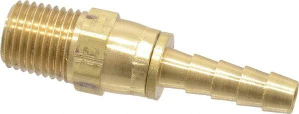 Dixon Valve & Coupling - 1/4 NPTF Thread Hose Barb x Male Swivel NPT Connector - 1/4" ID Hose, Brass - Best Tool & Supply