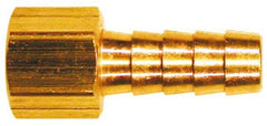 Cerro - 1/4 NPTF Thread Hose Barb x Female NPT Connector - 3/16" ID Hose, Brass - Best Tool & Supply