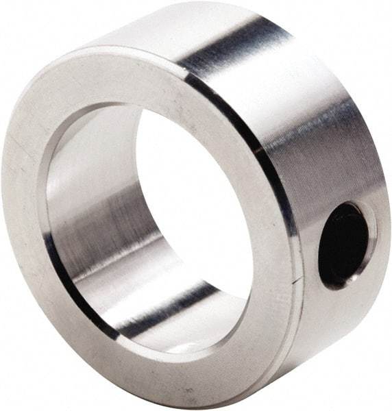 Climax Metal Products - 1/16" Bore, Aluminum, Set Screw Shaft Collar - 1/4" Outside Diam, 3/16" Wide - Best Tool & Supply