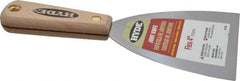 Hyde Tools - 4" Wide Steel Putty Knife - Flexible, Hardwood Handle, 7-3/4" OAL - Best Tool & Supply