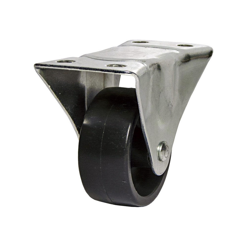 Rigid Top Plate Caster: Polypropylene, 2-1/2″ Wheel Dia, 1-1/8″ Wheel Width, 176 lb Capacity, 3-1/4″ OAH 2.1875″ Plate Length, 4.44″ Plate Width, No Brake