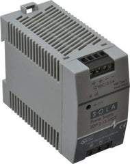 Sola/Hevi-Duty - 100 Watt, 3 to 2.5 Amp, 264 VAC, 375 VDC Input, 10 to 12 VDC Output, DIN Rail Power Supply - Screw Terminal Connection, 1 Output, 1.77 Inch Wide x 3.58 Inch Deep x 2.95 Inch High, Up to 80% Efficiency, 14 to 140°F, Green LED Display - Best Tool & Supply