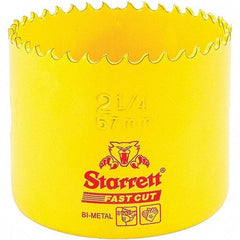 Starrett - 2-1/4" Diam, 1-5/8" Cutting Depth, Hole Saw - High Speed Steel Saw, Toothed Edge - Best Tool & Supply