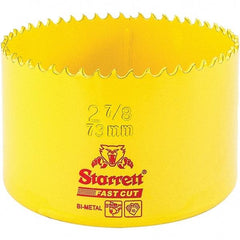 Starrett - 2-7/8" Diam, 1-5/8" Cutting Depth, Hole Saw - High Speed Steel Saw, Toothed Edge - Best Tool & Supply