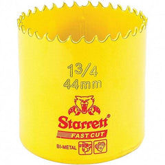 Starrett - 1-3/4" Diam, 1-5/8" Cutting Depth, Hole Saw - High Speed Steel Saw, Toothed Edge - Best Tool & Supply